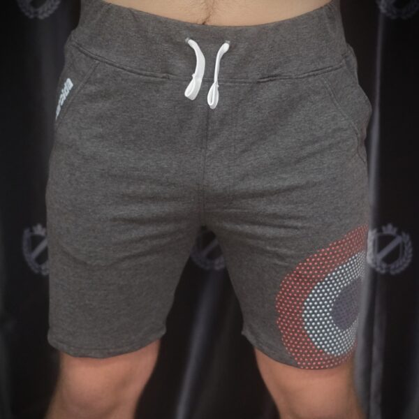 Kratke pamučne hlače Točkice / tamnosive